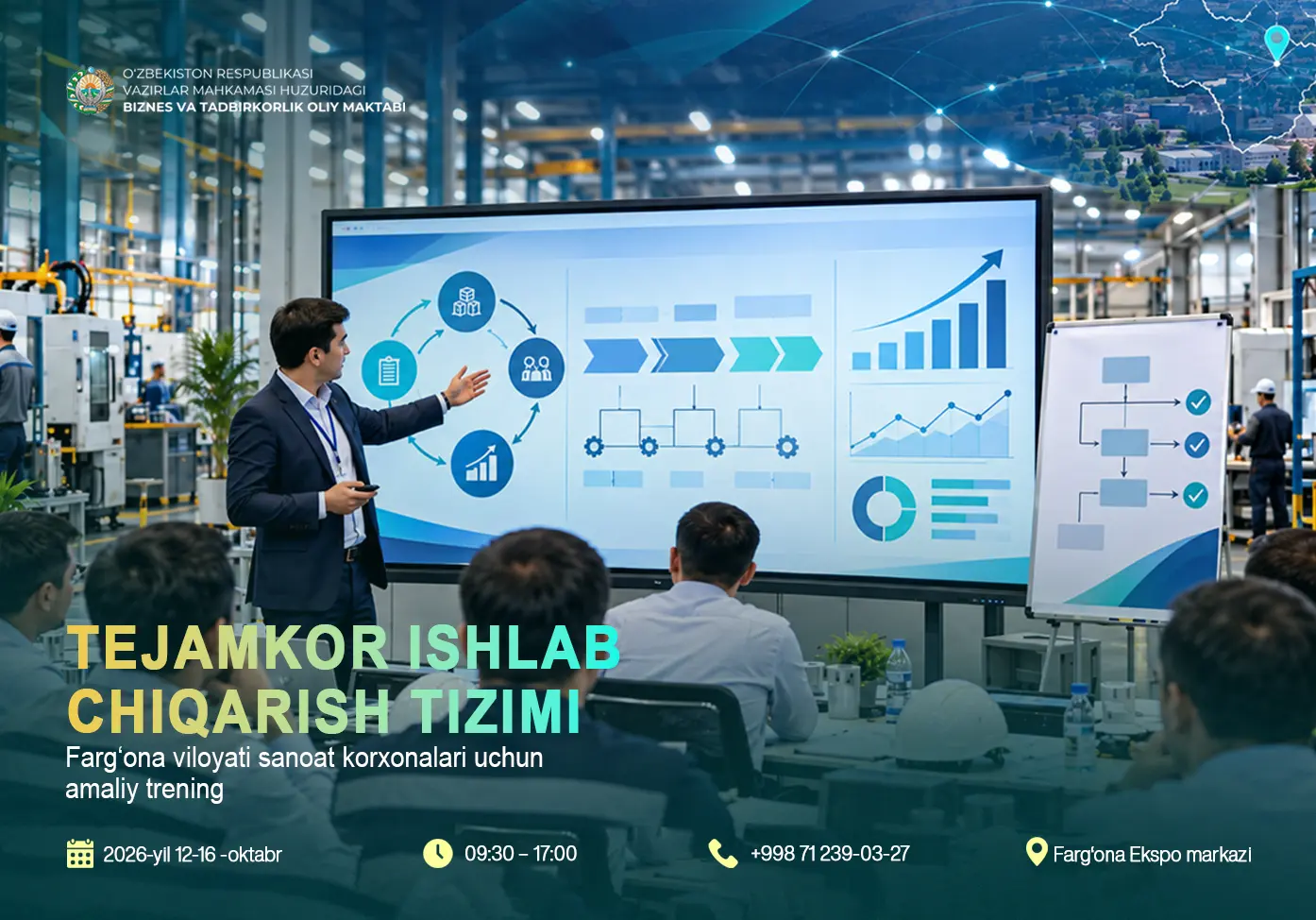 Farg‘ona viloyatidagi sanoat korxonalari uchun tejamkor ishlab chiqarish bo‘yicha o‘quv seminar